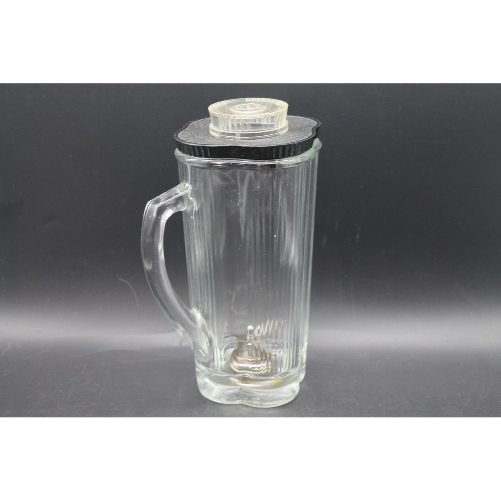 Vintage Waring 40 Oz Cloverleaf Glass Blender Pitcher Lid 8-Spline Star Drive